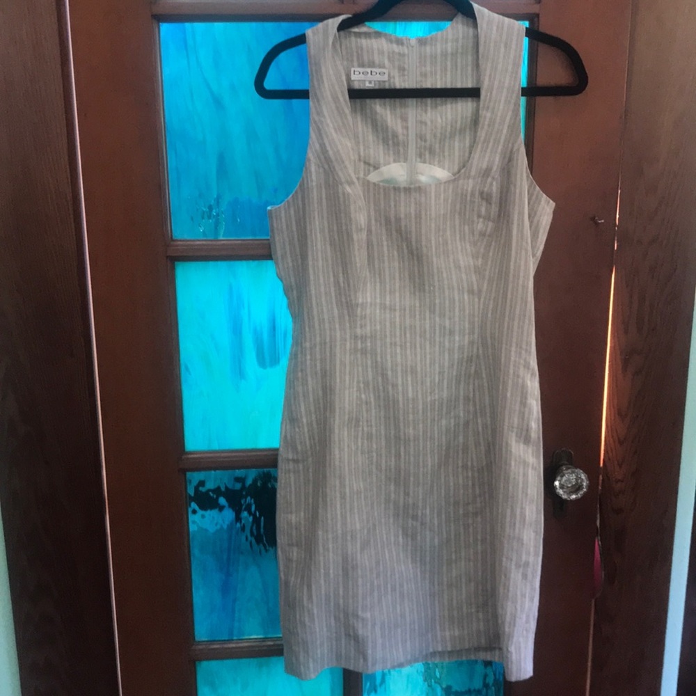 bebe linen dress size 8